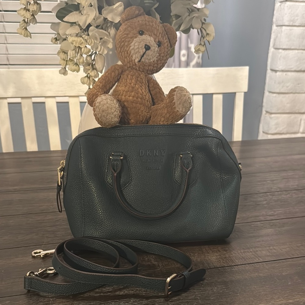 DKNY Teal Vegan leather  Satchel Bag